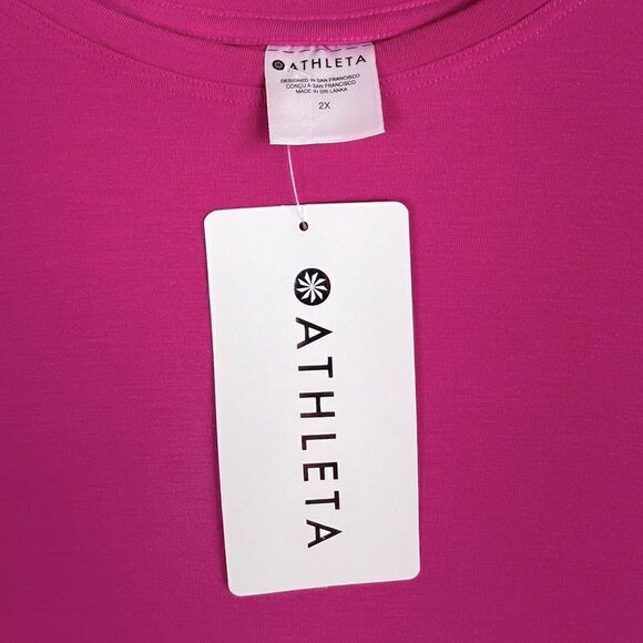ATHLETA WOMENS NEW T SHIRT PURPLE/PINK SIZE 2X - Picture 3 of 10